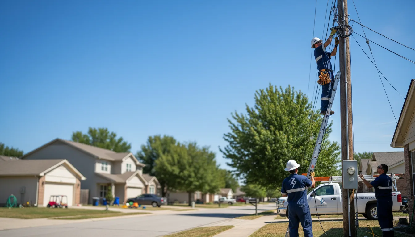Residential electrician providing installation services in Grove City, MN